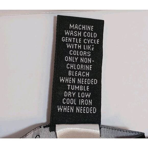 INC International Concepts Black Ivory Embroidered Long Sleeve Sheer Top Medium - Picture 3 of 7